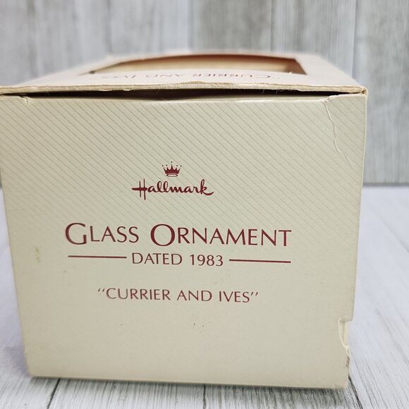 Vintage Hallmark Keepsake Ornament Currier and Ives Christmas 1983 - Picture 6 of 7